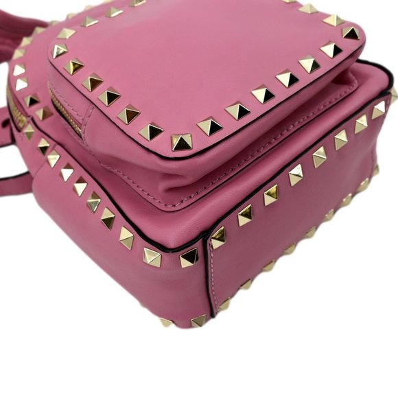 VALENTINO  Garavani Rockstud Leather Backpack Pink main image 6